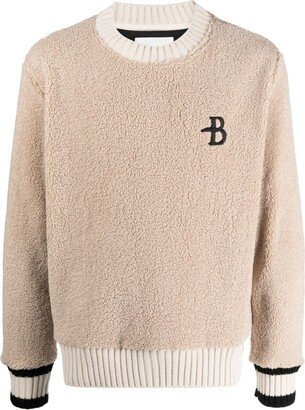 Logo-Embroidered Fleece Jumper