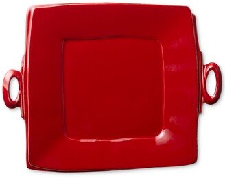 Lastra Red Collection Square Handled Platter