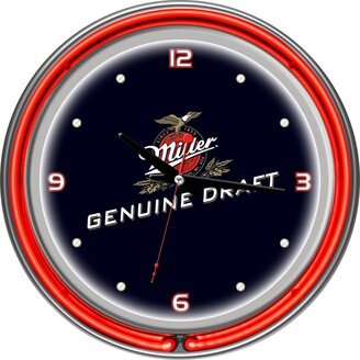 Miller Genuine Draft 14 Inch Neon Wall Clock