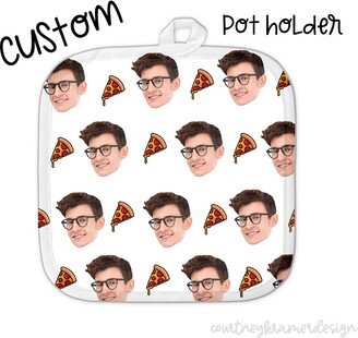 Custom Faces Pot Holder, Face Potholder, Personalized Pot-Holder, Custom Oven Mitt, Gifts