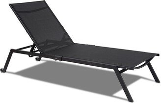 Outdoor Patio Height Adjustable Sling Armless Lounge Chaise - 76.5