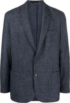 Single-Breasted Bouclé Blazer-AA