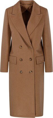 Double-Breasted Long-Sleeved Coat-AM