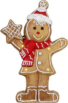 Northlight 15.5 LED Lighted Gingerbread Boy with Star Christmas Figurine