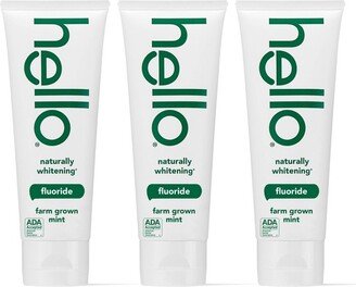 hello Naturally Whitening Fluoride Toothpaste - 4.7oz/3pk