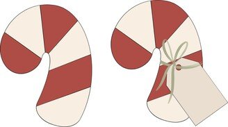 Chubby Candy Cane With Or Without Tag Cookie Cutter