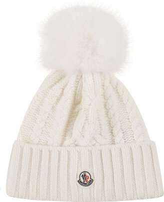 Logo Patch Fur Applique Woven Beanie