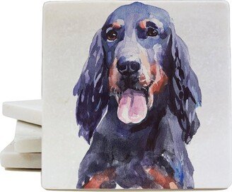 I Love My Gordon Setter Marble Coaster For Drinks 4-Pack