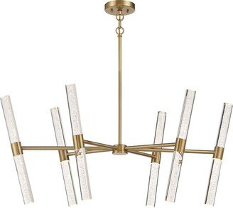 Arlon 12-Light Led Chandelier in Warm Brass