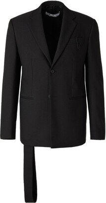 Single-Breasted Tailored Blazer-AU