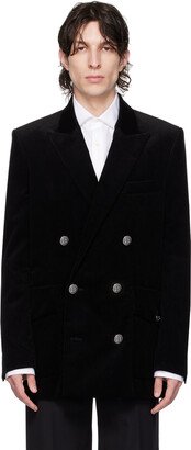 Black Double-Breasted Blazer-AA