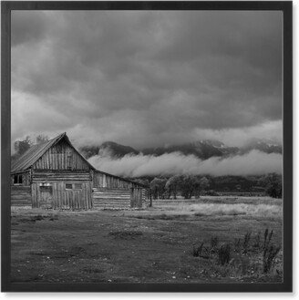 Photo Tiles: Rural Barn Photo Tile, Black, Framed, 8X8, Black