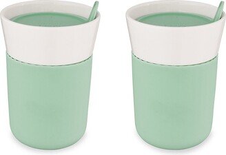 Leo 2-Piece Porcelain Travel Mug Set-AA