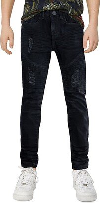 Little Boy's Distressed Moto Skinny Jeans