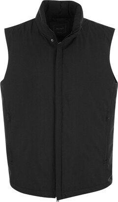 High-Neck Zipped Vest-AB