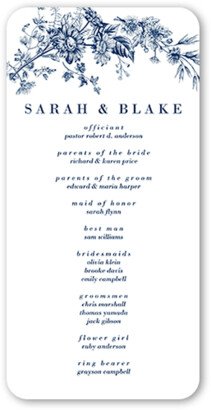 Wedding Program Cards: Nautical Blues Wedding Program, White, 4X8 Flat Program, Standard Smooth Cardstock, Rounded