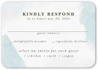 Rsvp Cards: Soft Blush Wedding Response Card, Blue, Signature Smooth Cardstock, Rounded