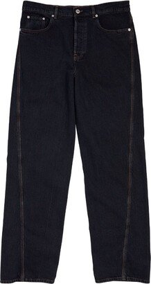 Twisted-Seam Wide-Leg Jeans