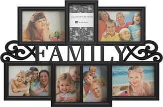 Family Collage Picture Frame with 7 Openings by Lavish Home, Black, 16