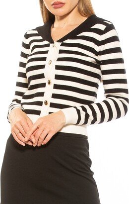 Willow Stripe Sailor Collar Cardigan