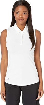 Ultimate365 Primegreen Sleeveless Polo Shirt (White) Women's Clothing