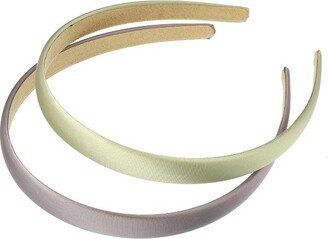 Unique Bargains Women's Fashion Solid Simple Satin Headbands 0.63