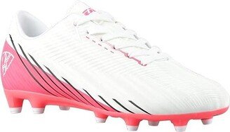 Vizari Kid's Tesoro Firm Ground Outdoor Soccer Shoes - White/Pink