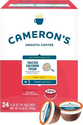 Cameron's Coffee Toasted Southern Pecan Light Roast Coffee Pods - 24ct