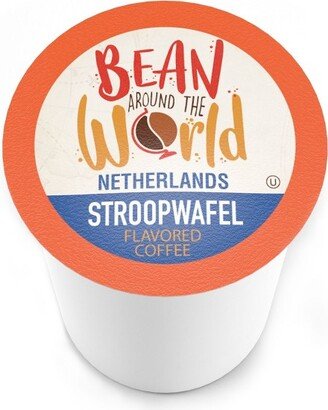 Bean Around The World Stroopwafel Flavored Coffee Pods,Keurig compatible,40 CT