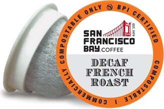 San Francisco Bay Coffee San Francisco Bay Compostable Coffee Pods - DECAF French Roast (120 Ct) K Cup Compatible including Keurig 2.0, Dark Roast, Swiss Water Processed