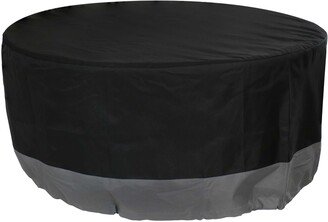 Sunnydaze Decor Sunnydaze Round 2-Tone Outdoor Fire Pit Cover - Gray/Black - 40-Inch - 40 x 18-Inch