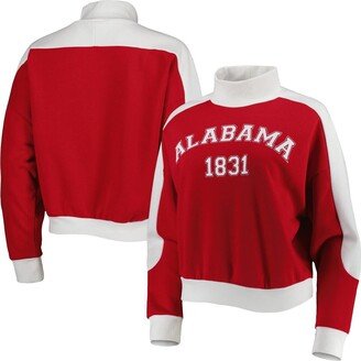 Women's Gameday Couture Crimson Alabama Crimson Tide Make it a Mock Sporty Pullover Sweatshirt