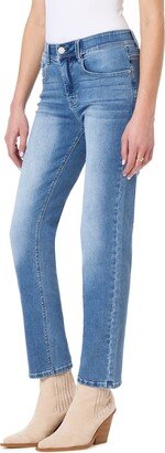 Angels Forever Young Women's Size 360 Sculpt Mid-Rise Straight Ankle Jeans