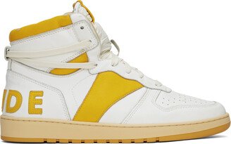 White & Yellow Rhecess Hi Sneakers