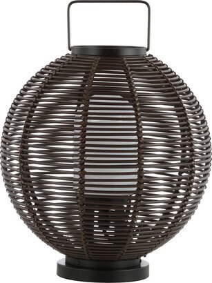 Jigu 22In Outdoor Woven Globe Asian Led Lantern