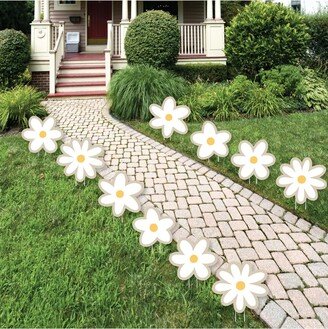 Big Dot Of Happiness Tan Daisy Flowers Lawn Outdoor Floral Party Yard Decorations 10 Piece - Beige/khaki