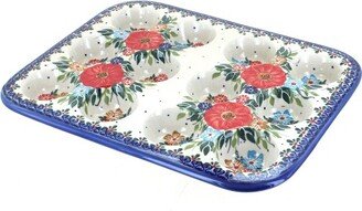 Blue Rose Pottery Blue Rose Polish Pottery Amelie Small Muffin Pan