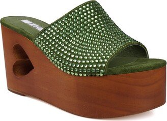 Amore Platform Wedge Slide Sandal