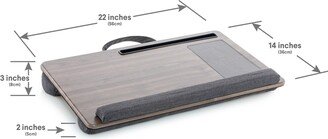 Bed Tray Desk, Adjustable Hard Wood PVC Desktop Lap Desk, Foldable Laptop Tray for Sofa Couch Floor, Large