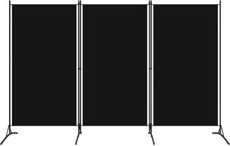 3-Panel Room Divider Black 102.4x70.9