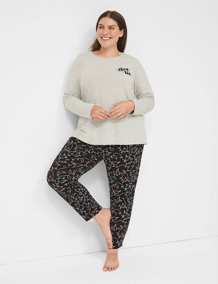 Comfy Cotton Tee & Tapered Pant Pj Set