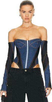 Corset Bodysuit in Blue