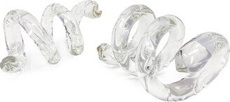 Feyz Studio Coil Glass 2-Piece Napkin Rings Set