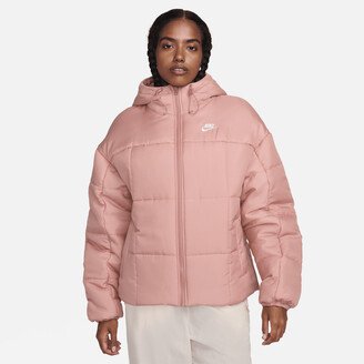 Women's Sportswear Classic Puffer Therma-FIT Loose Hooded Jacket in Pink