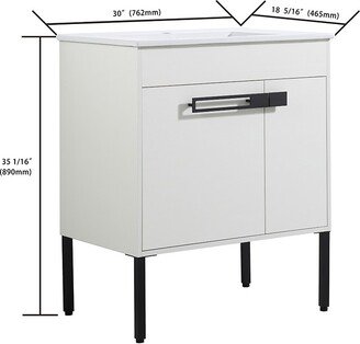 Bathroom Vanity Freestanding/Floating Storege Cabinet Set with Sink