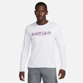 Men's Miler Long-Sleeve Running Top in White