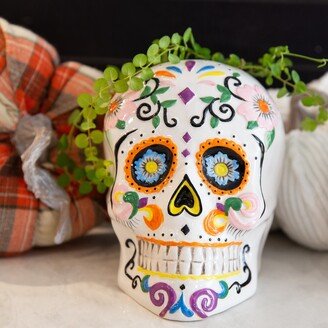 Day of the Dead skull planter