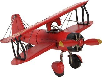 Cheung's 1933 Style Handcrafted Distressed Metal G5 Biplane Figurine