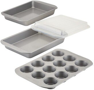 Nonstick 4-Pc. Bakeware 12-Cup Muffin Pan and Cake Pan Set