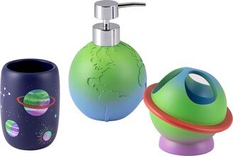 Allure Home Creations Starry Night 3pc Set Lotion Pump/Toothbrush Holder/Tumbler - 3pc bath accessory set